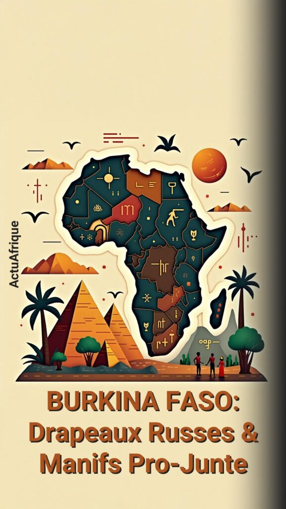 Manifestations massives au Burkina Faso : soutien à la junte, discours anti-impérialiste et présence marquée de drapeaux russes.