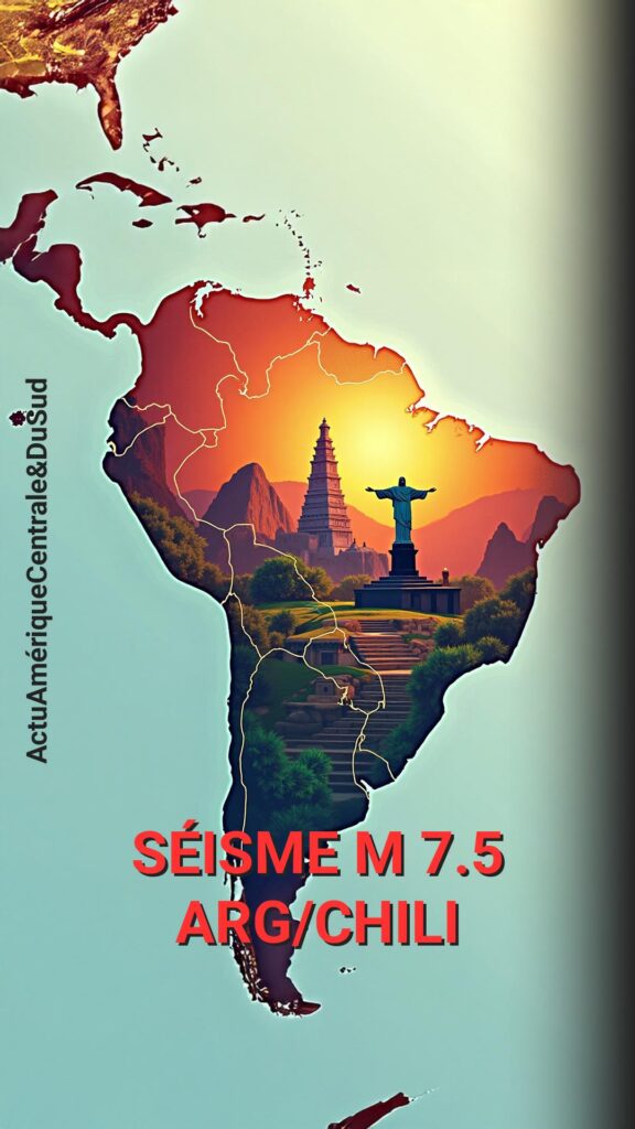 Un séisme de magnitude 7,5 frappe l’extrême sud de l’Argentine et du Chili, provoquant une brève alerte au tsunami.