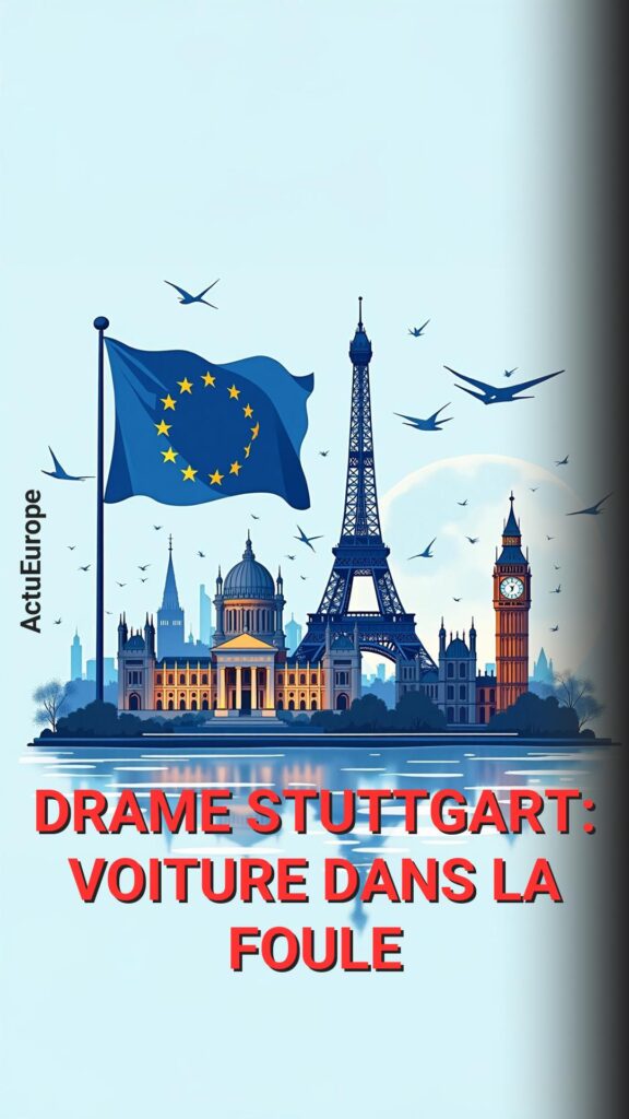 Drame à Stuttgart : une voiture percute la foule, un mort et sept blessés, la piste de l’accident privilégiée.