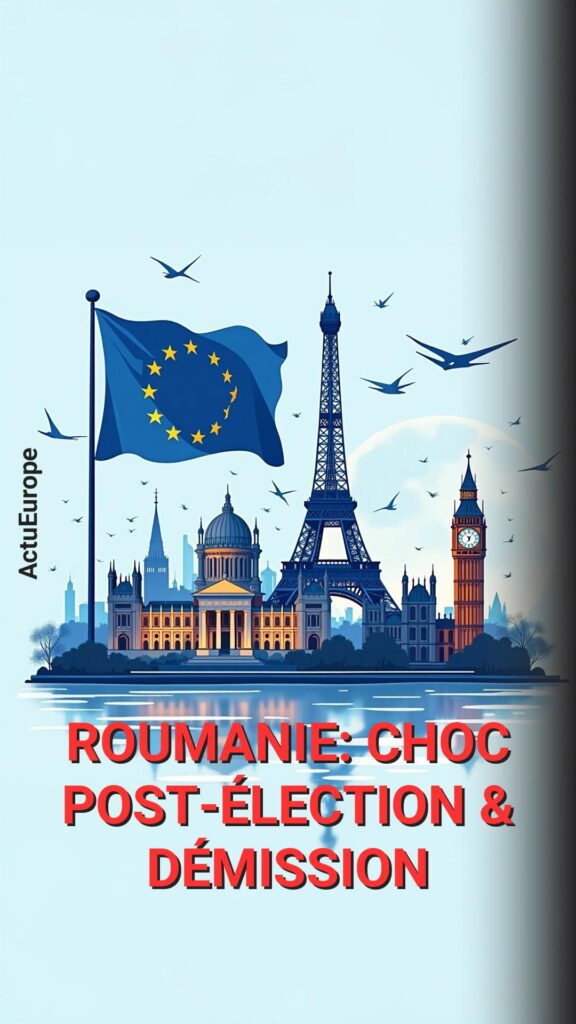 Roumanie : démission du Premier ministre et recomposition politique après la percée de l’extrême droite au premier tour de la présidentielle.